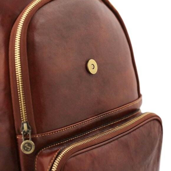 Brown Italian Leather Backpack | Handmade Full-Grain Everyday & Travel Bag main image 6